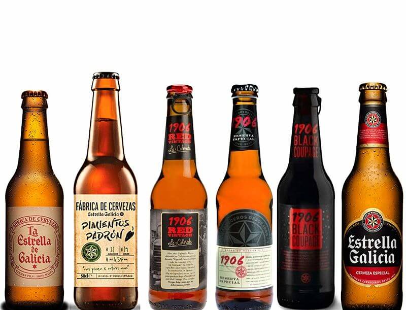 botellines de estrella galicia de distintos sabores